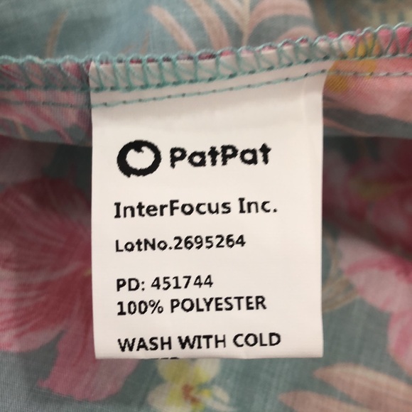 NWT PatPat Midi  Turquoise Hawaiian Floral Flutter Sleeve Tank Dress Size L - Picture 5 of 8